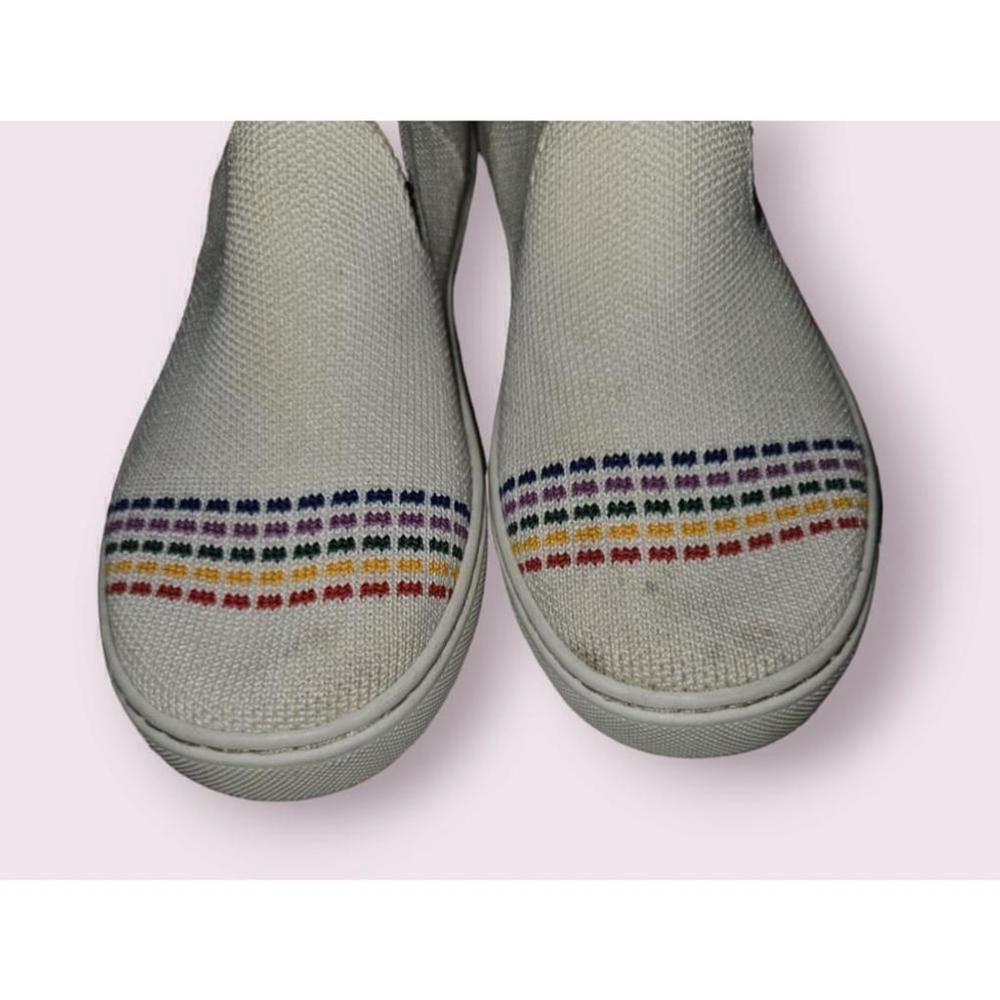 Rothy's Slip On Shoes Girl's Size 1 White Rainbow - Picture 6 of 12